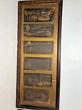 Antique Obsolete Confederate Currency Framed Display - 6 Fire Damaged Bills