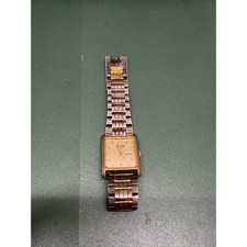Reloj Citizen Cuarzo Hombre Vintage Rectangular Dorado Dos Tonos Batería Muerta