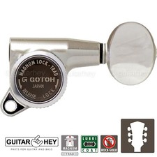 NEW Gotoh SG381-05 MGT MAGNUM LOCKING TRAD OVAL SM Buttons Keys Set 3x3 - NICKEL