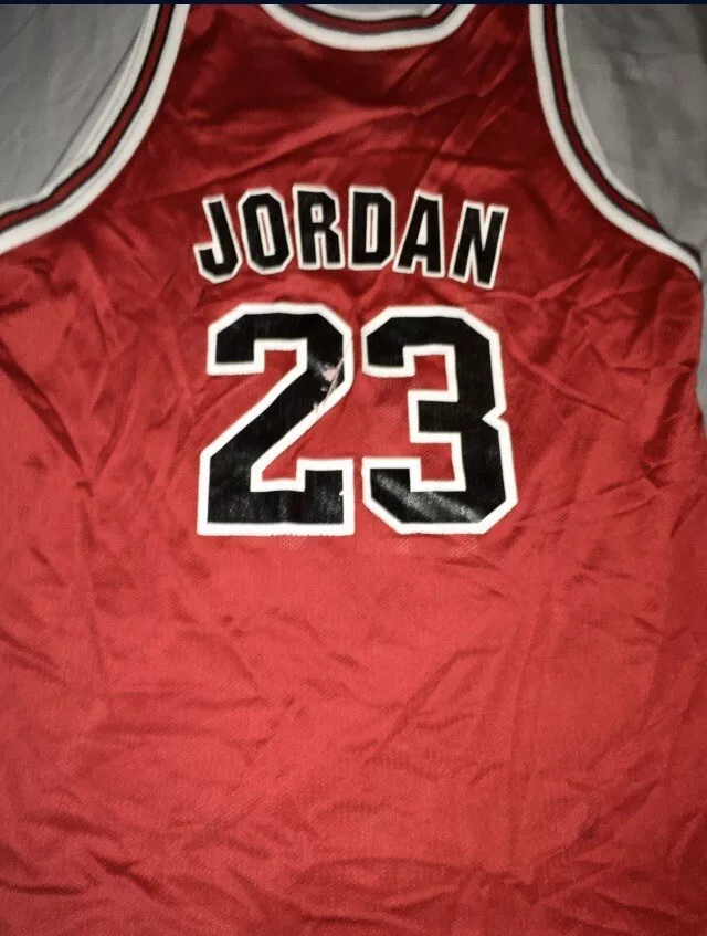 Michael Jordan #23 Chicago Bulls NBA Champion Black Jersey Youth L 14-16  Reverse