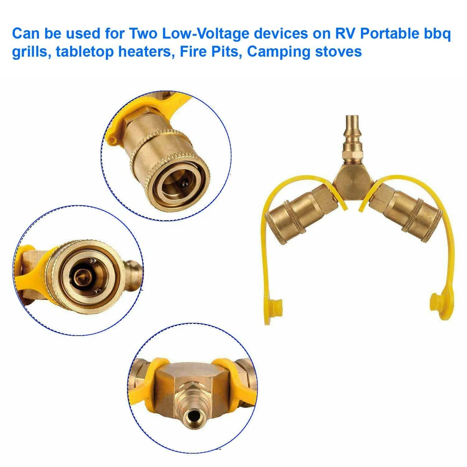 Adaptador universal de tanque de propano - Adaptador QCC1 a POL/Tipo 1 con volante - Barbacoa Foto 3 de 4