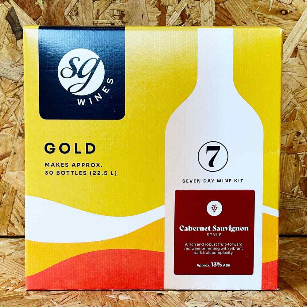 SG Wines - Gold - Cabernet Sauvignon - 7 Day Red Wine Kit - 30 Bottle
