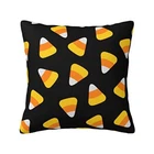 Cartoon Candy Corn Throw Pillow Covers Seamless Pattern Art Design Square