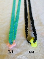 Hand Made face mask land yard, adjustable, Personalized With Cute Charm.