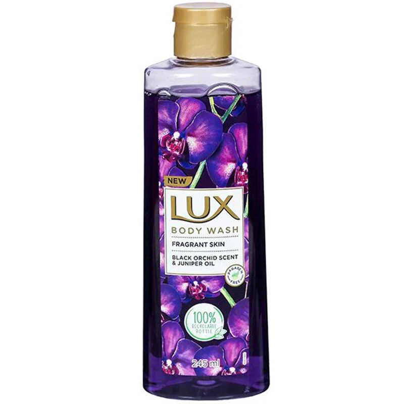 Lux Shower Gel Black Orchid Fragrance Juniper Oil Body wash 245ml