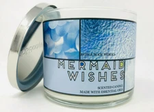 MERMAID WISHES BATH & BODY WORKS SCENTED CANDLE 3 WICK LARGE 14.5 OZ 