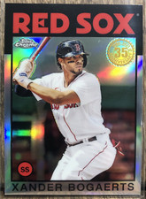 2021 Topps Chrome Xander Bogaerts #86BC-8 1986 35th Anniversary Boston Red Sox
