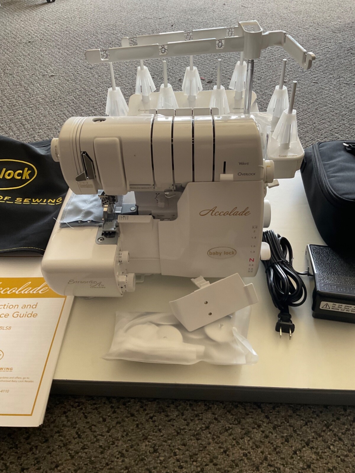 Baby Lock Accolade 8 Thread Home Serger + Coverstitch Machine with Air