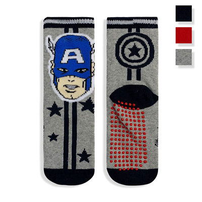 Marvel Avengers Captain America Iron Man Kinder Antirutsch Socken 5684