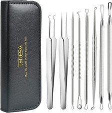 Terresa 8-in-1 Blackhead Remover Tool Kit – Pimple Popper with Case for All Ages