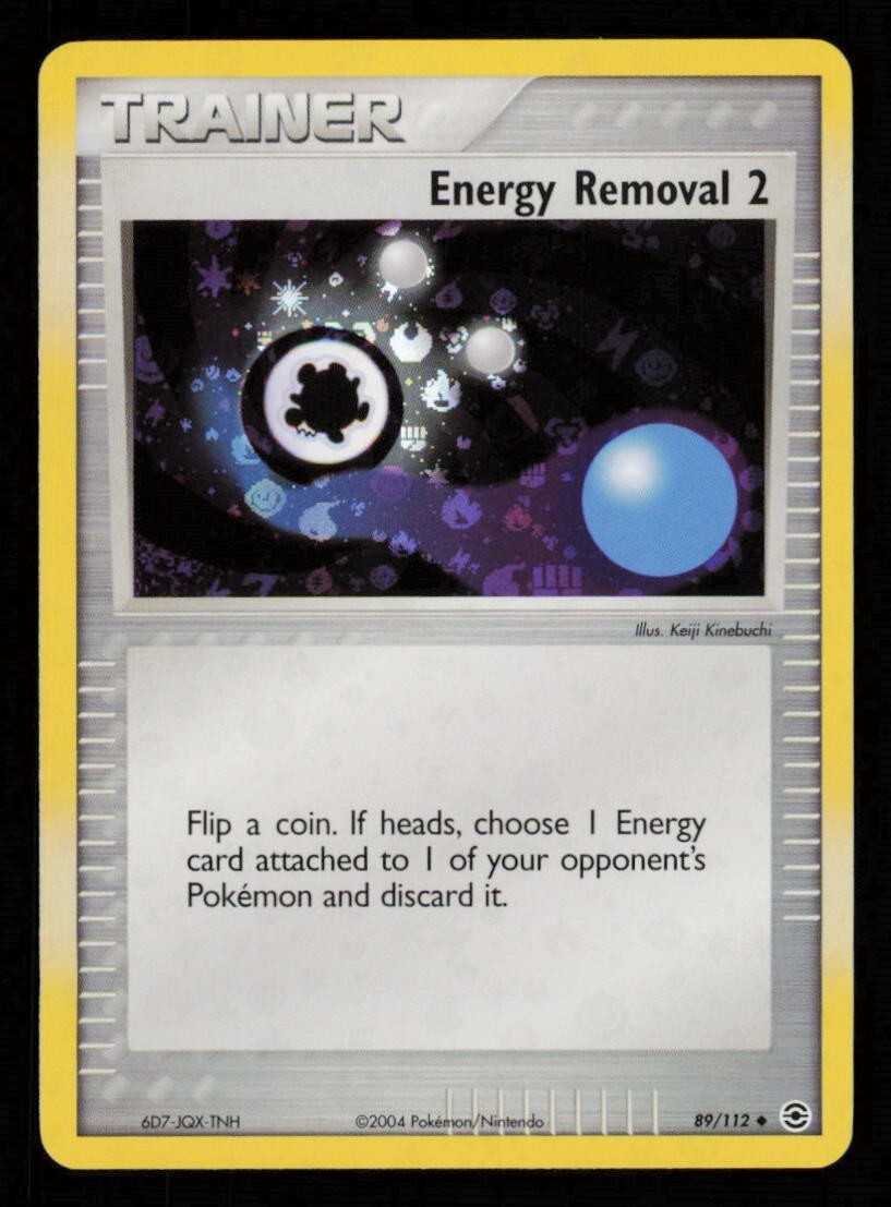 Pokemon Card Energy Removal 2 89/112 Reverse Holo Fire Red Leaf Green NM 2004