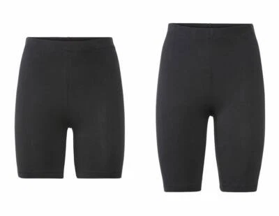 ESMARA Damen Radlerhose mit hohem Baumwollanteil kurz oder lang schwarz