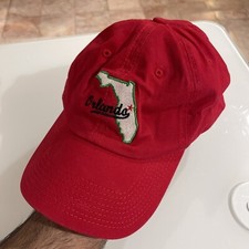 Cap America Golf Men s Size Large/XL Red Green Orlando Fitted Cap Hat