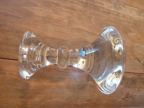 Val St Lambert Candlestick Chand Ingo Clair Maurer Crystal Candlestick 5 1/2 in - Picture 5 of 9