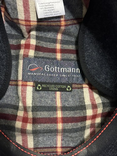 Göttmann Jackson-K Wool Flat Cap XXL 63 Black Ear Flaps Plaid Lining Germany - Picture 8 of 10