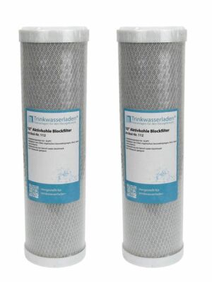 2x Aktivkohleblock 10'' Ersatzfilter Osmose Trinkwasserfilter Umkehrosmose RO