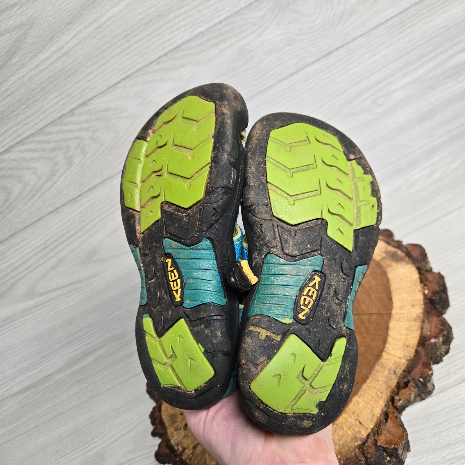 Scarpe sandali acqua Keen Newport bambino ragazzo taglia US 3 traspiranti blu mimetico