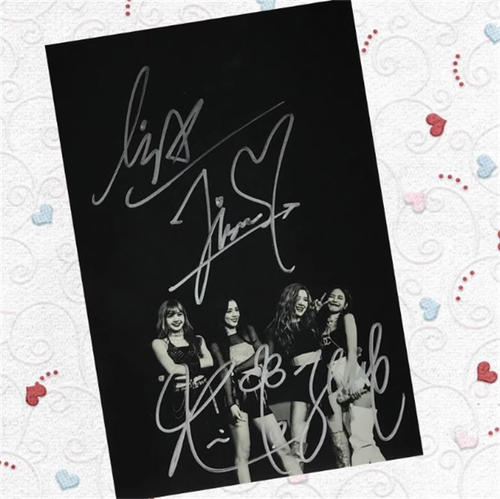 BLACKPINK BORN PINK Autographed Photo 6'' Autographs LISA Jennie ROSE Jisoo Gift - Picture 3 of 20
