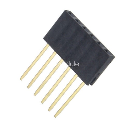 50X 6-Pin 2.54mm Stackable 11mm Long Legs Female Header for Arduino ...
