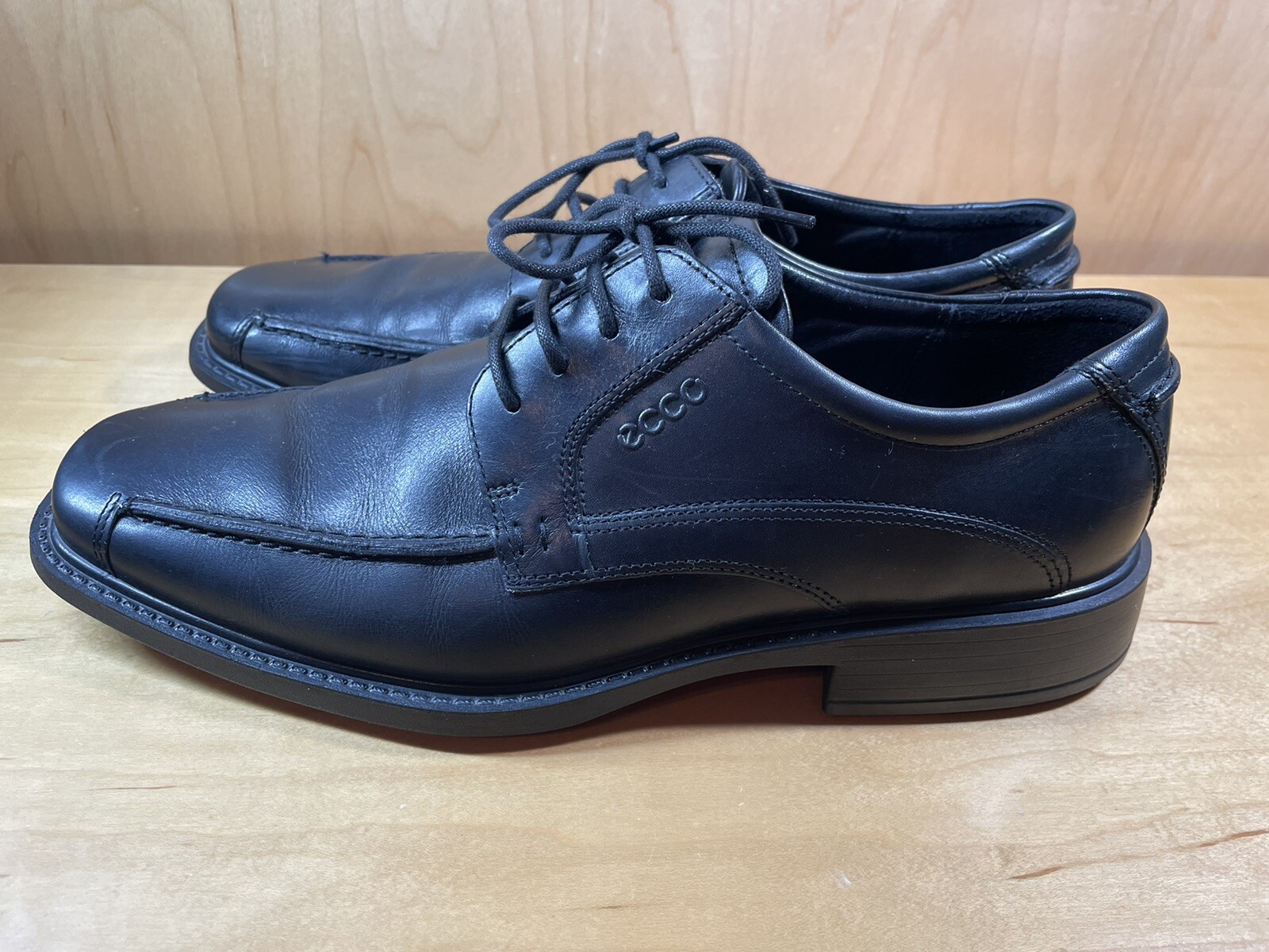 Ecco Shock Point Oxford Shoes Black Leather Low Top L… Gem