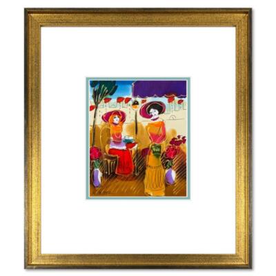 Moshe Leider, Framed Original Mixed Media Watercolor Painting, Hand Signed