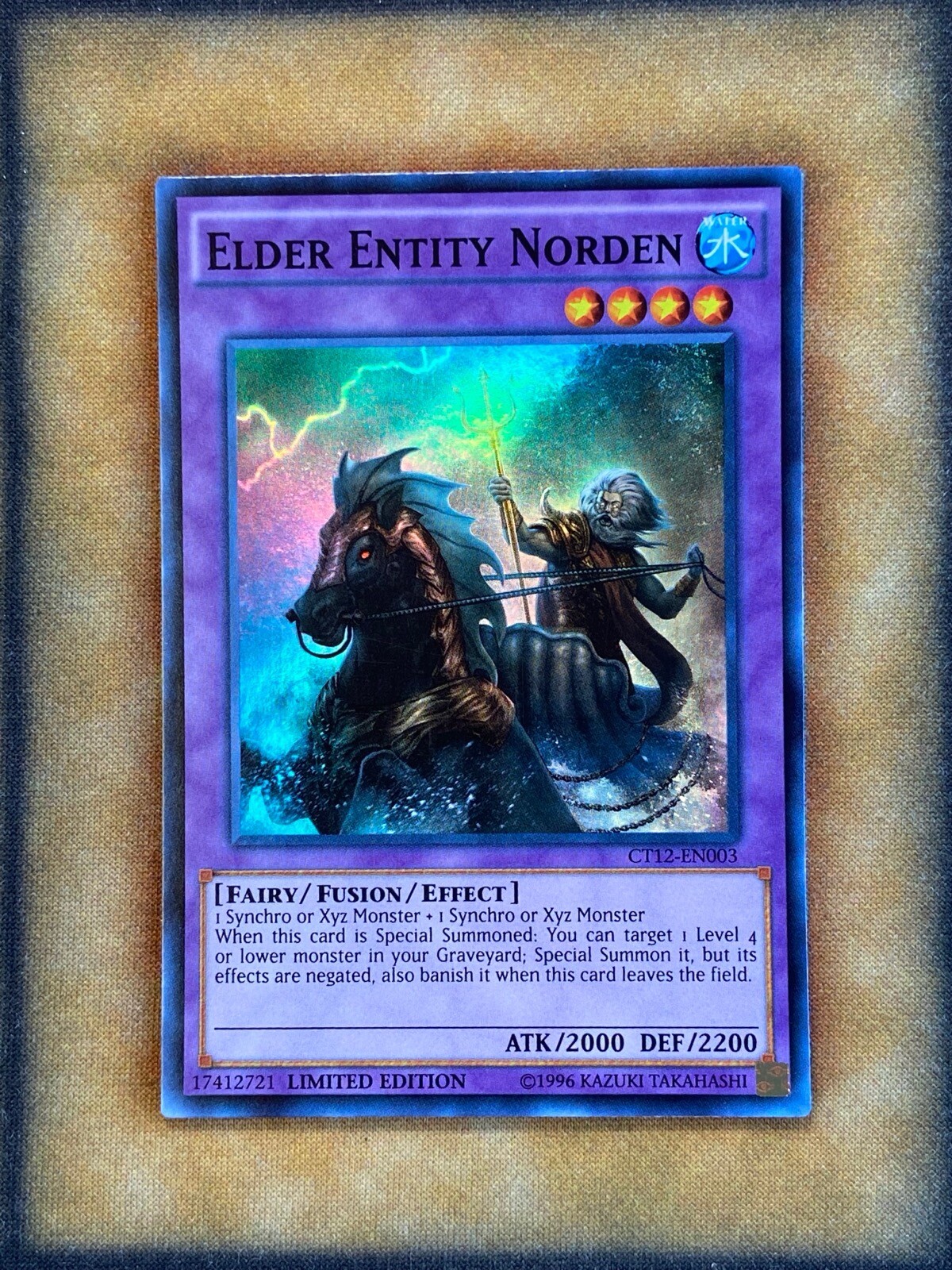 Yugioh Elder Entity Norden CT12-EN003 Super Rare Limited Edition NM