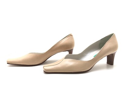 MODA DI FAUSTO Damen Pumps Gr. 40 High Heels Absatzschuhe Blockabsatz Beige