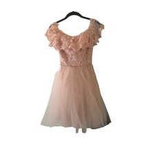 Morilee Madeline Gardner Pink Formal Tulle Sequin Appliqué Dress Size 0