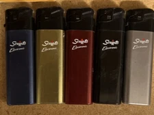 Old Style Discontinued Scripto Electronic Lighters Push at an Angle 5 Pack