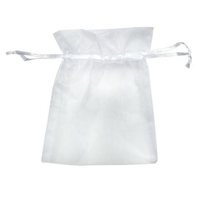 50 Sacchetti Organza Bianchi 10x15cm - Con Cordino Satinato Per Bomboniere E Regali