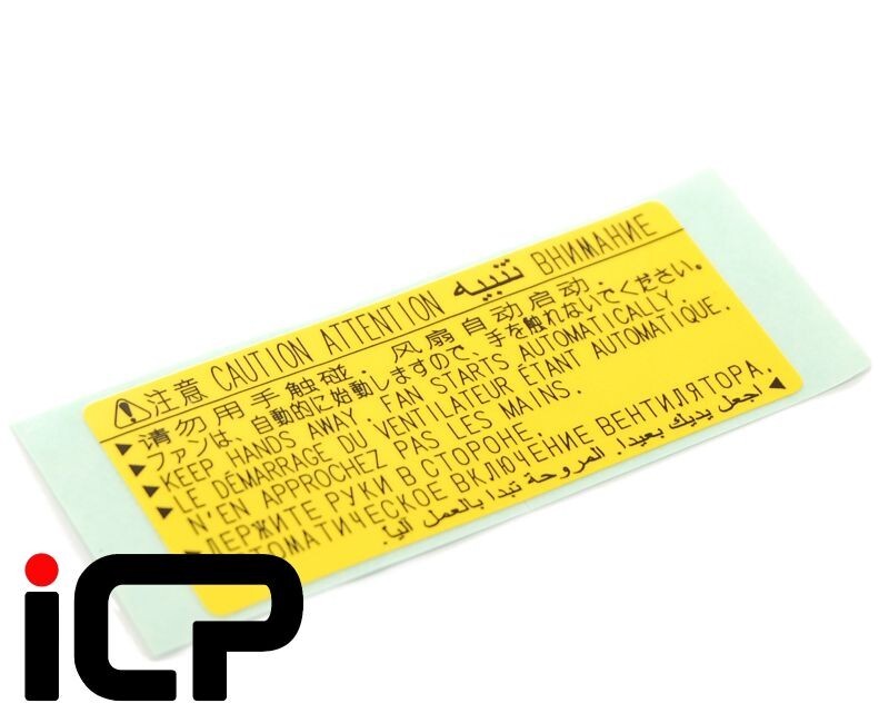 Genuine Fan Caution Front Panel Sticker 45178AJ010 Fits