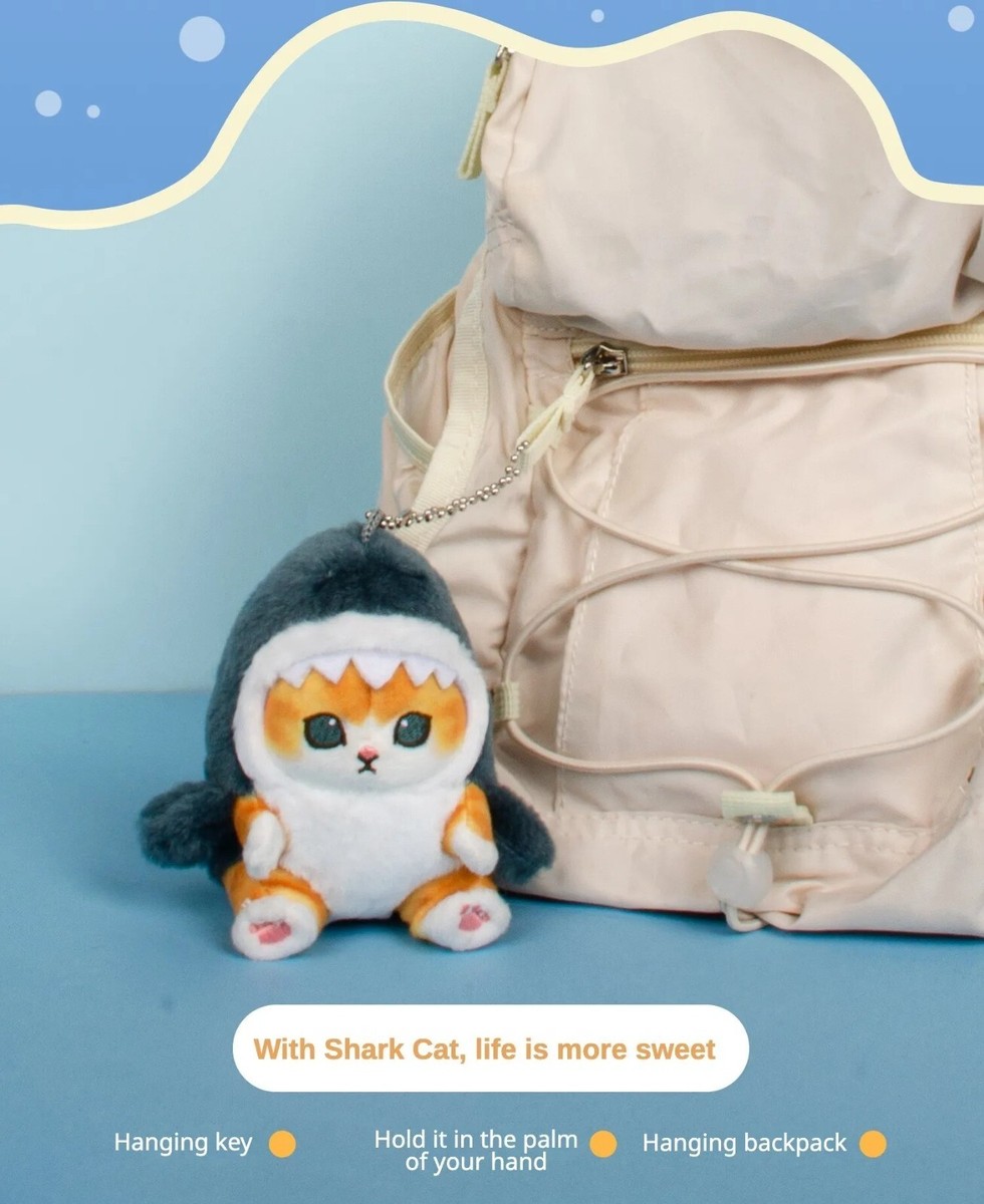 FENGQ Poupée en Peluche Chat Requin, 20CM Peluche Chat Requin, Pelu