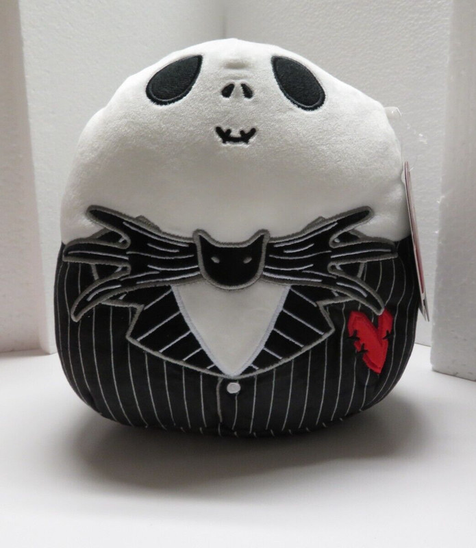 Squishmallows Nightmare Before Christmas Jack Skellington 8" Plush Red Heart NWT