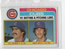 1982 Topps Baseball Card #456 Bill Buckner/Randy Martz-Cubs TL