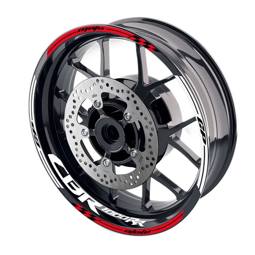 For Honda CBR1000RR 17 18 19 20 21 22 17 inch Red Rim Decal Wheel Stickers AA02