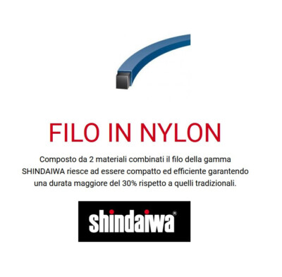 Filo Nylon Per Decespugliatore Shindaiwa 3 Mm Quadrato - 44 Metri, Colore Blu, Professionale