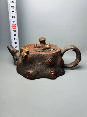 Chinese Yixing Zisha Clay Handmade Exquisite Monkey Stump