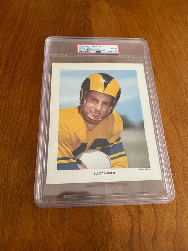 RARE 1953 Sport Magazine Portfolio ELROY HIRSCH FOOTBALL PREMIUM PSA 2