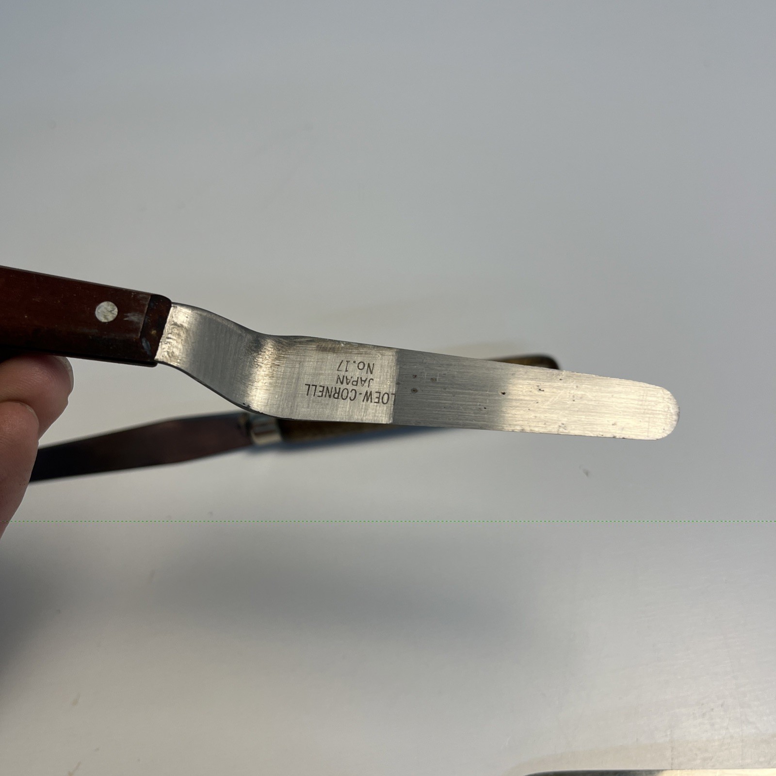 Vintage Palette Knife Lot Three Artist Tools Windsor Newton Loew Cornell