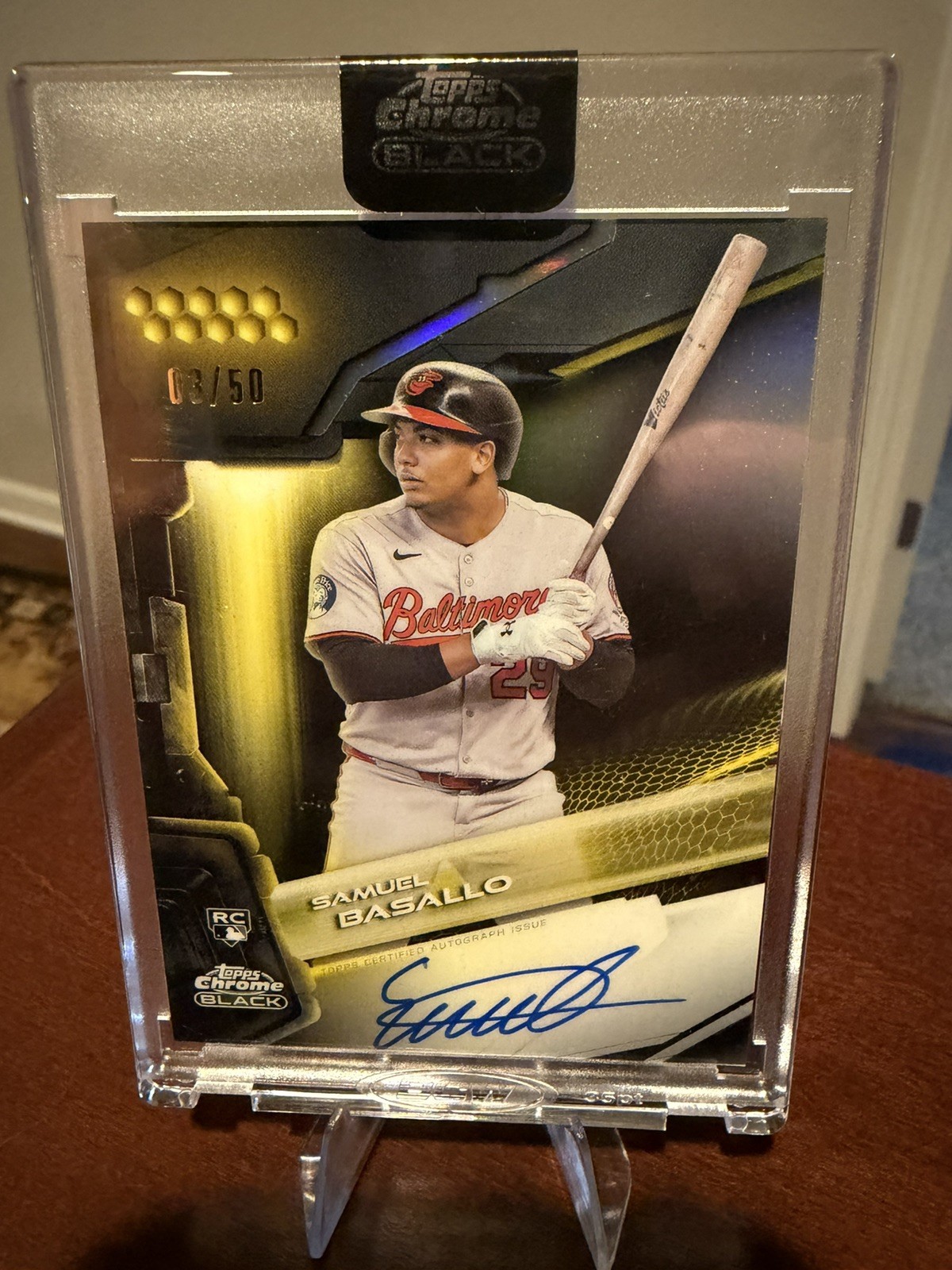 2026 Topps Chrome Samuel Basallo Baltimore Orioles Auto #CBA-SB /50