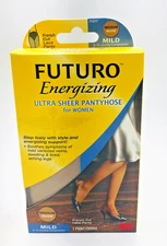 FUTURO Ultra Sheer Pantyhose for Women Medium Mild Compression (8-15 mm/Hg)