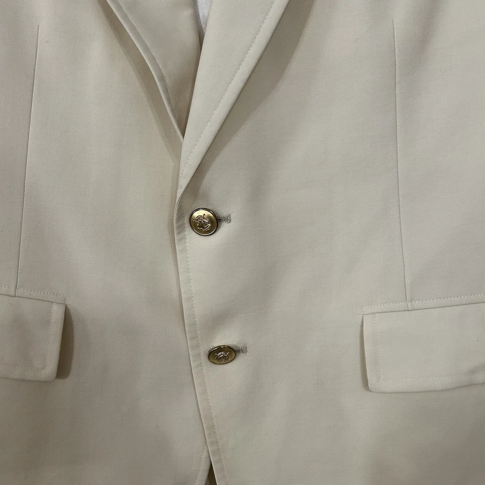 Blazer de Verano Vintage Chaps Ralph Lauren Crema 44R Botones Dorados Abrigo Deportivo Foto 3 de 4