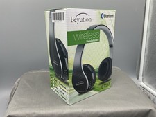 Beyution Hi-Fi Over-Ear Stereo Bluetooth Headphones Built in Mic-Phone Talk -Blk