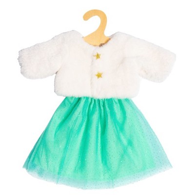 Heless 2370 - Poppenkleding in Design Yuki, 2-Delige Set in Wit en Turquoise, me