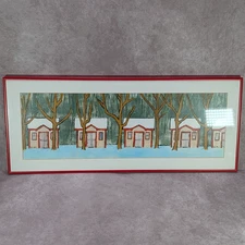 Ruth Volkmann "The Last Resort" Framed Acrylic Painting Modern Art Seattle