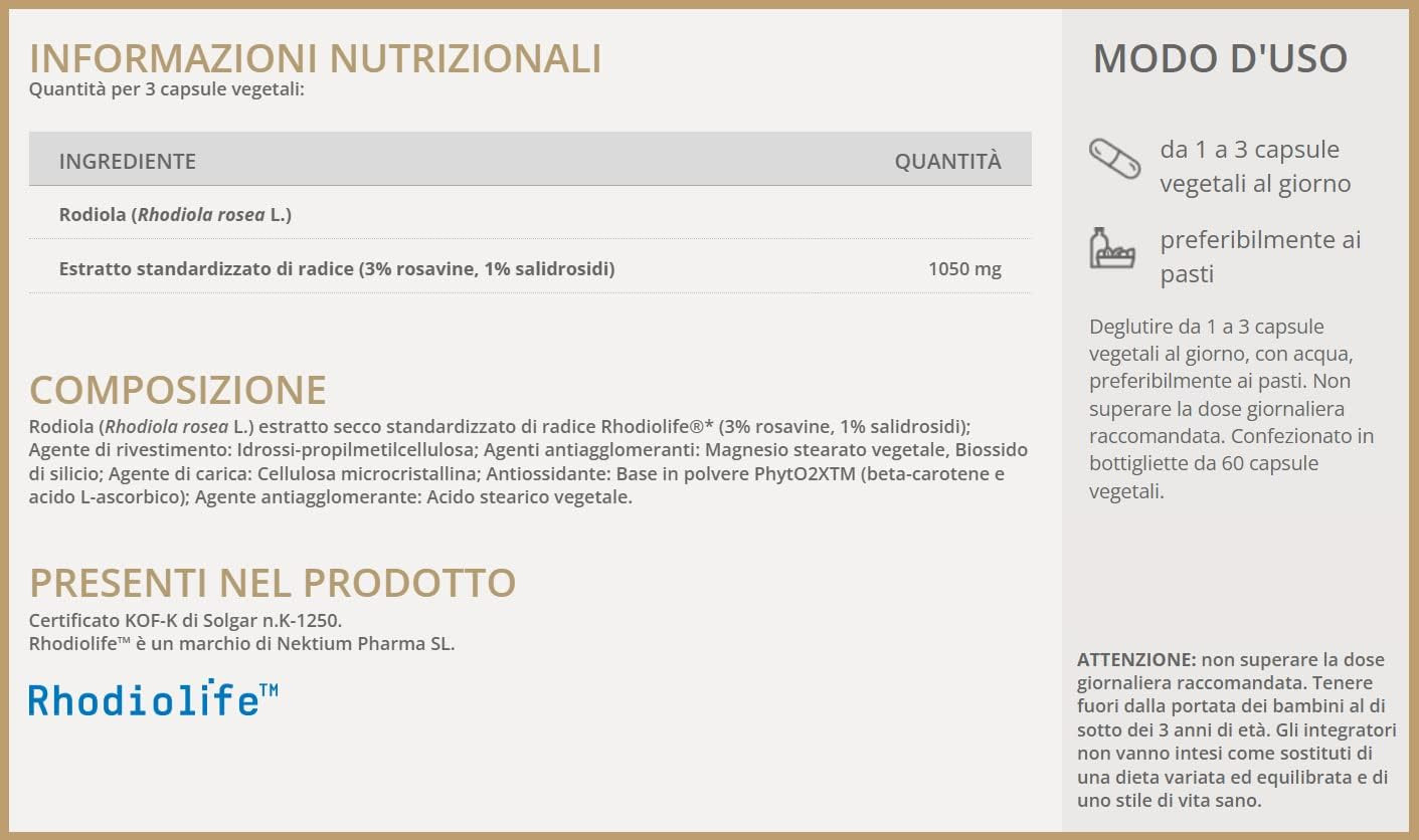 Fitorodiola Solgar Prezzo Offerta - Integratore per Umore e Stanchezza - 2