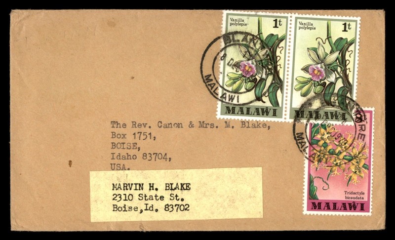 Mayfairstamps Malawi 1970s Blantyre to Boise ID USA Cover cca_25319