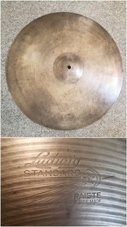 Platillo Paiste Ludwig Standard 18" 1310g Crescent Moon Suiza Crash (1968)