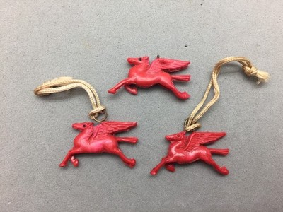 Pegasus Flying Horse Mobil Gas Oil Promotional Charm Pendant Vintage Lot 3