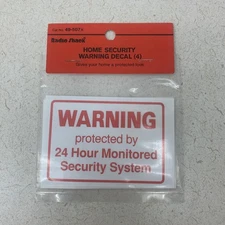 NEW WARNING Security System Stickers Home Alarm Decal Vinyl Window (PACK OF 4)